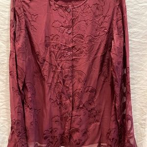 St. John silk blouse with shall, never worn